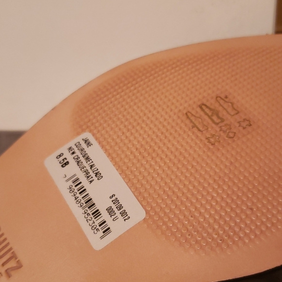 Schutz NEW Pearl Stud ALL- Leather Mules Clogs Slip-On Shoes SILVER Women's🎉HP - Picture 13 of 14